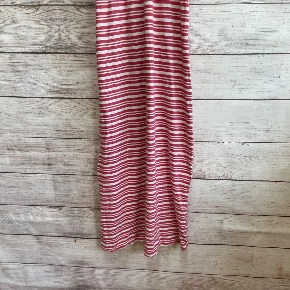 POLO RALPH‎ LAUREN SOFT KNIT MAXI DRESS IN RED AND WHITE STRIPES